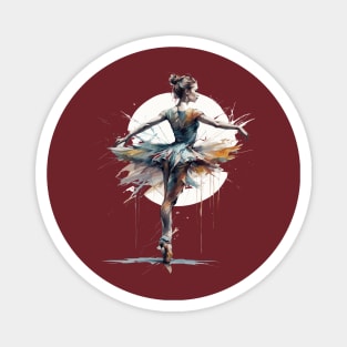 Dancing Ballerina colorful drawing Magnet